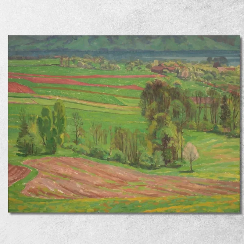 Paisaje Del Lago Atter En Primavera Walther Gamerith cuadro en lienzo