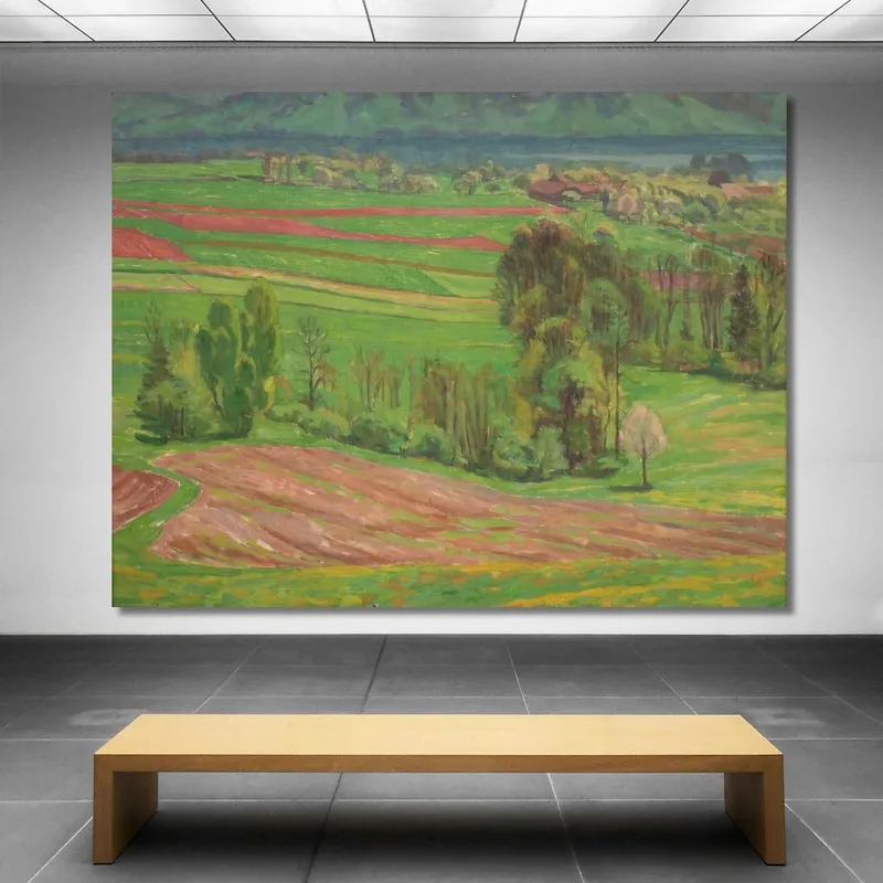 Paisaje Del Lago Atter En Primavera Walther Gamerith