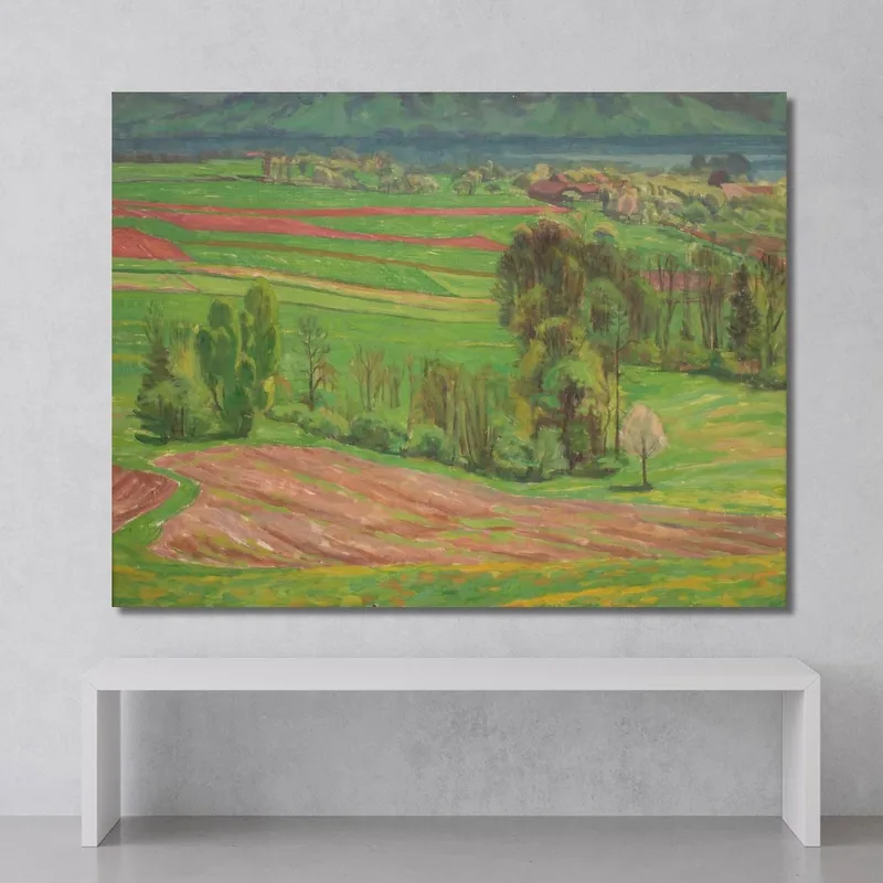 Paisaje Del Lago Atter En Primavera Walther Gamerith