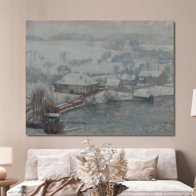 Paisaje Invernal En El Lago Atter Walther Gamerith