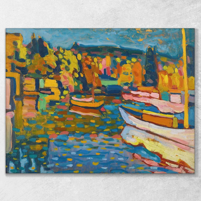 Studio Per Il Paesaggio Autunnale Con Le Barche Wassily Kandinsky