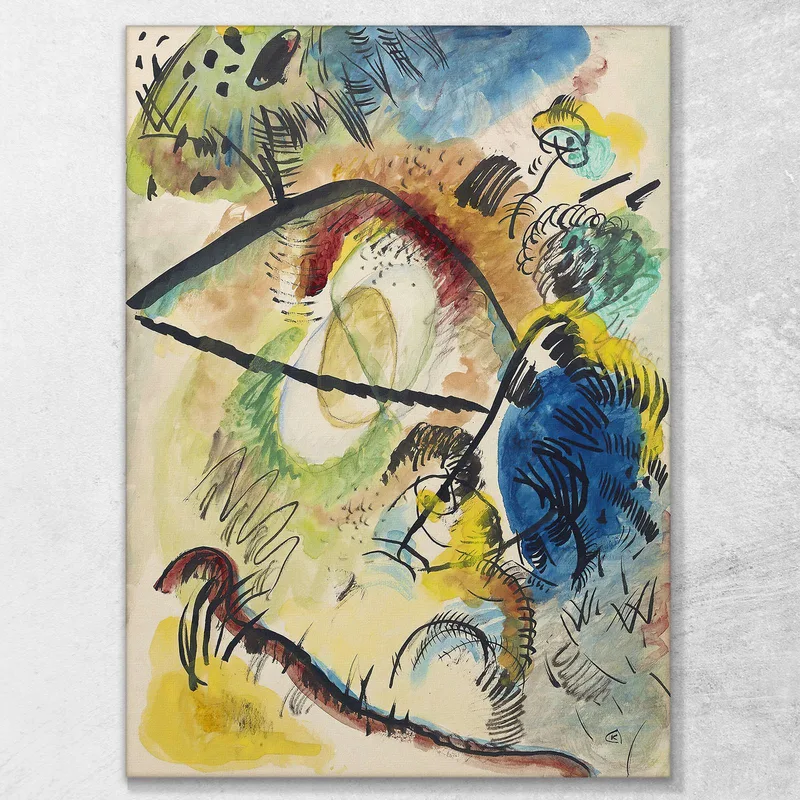 Acuarela Ix Con Líneas Negras. Wassily Kandinsky