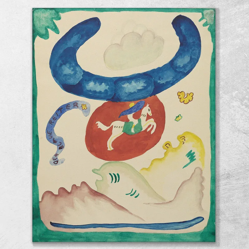 Disegno Per La Copertina Dell'Almanacco The Blue Rider Viii Wassily Kandinsky