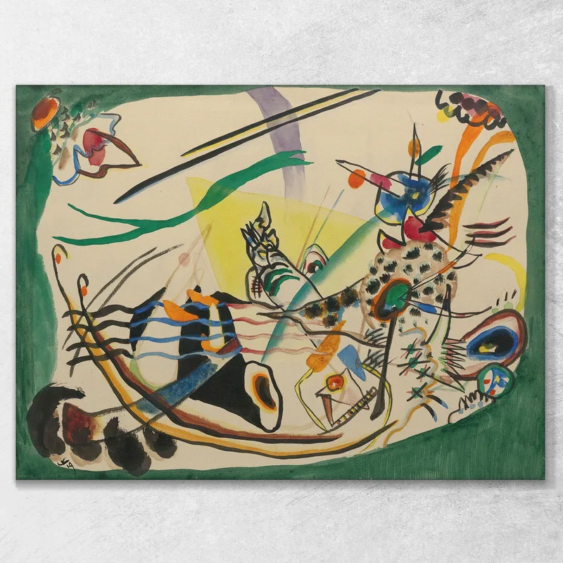 Progetto Per Il Confine Verde Studio Per Il Confine Verde 2 Wassily Kandinsky