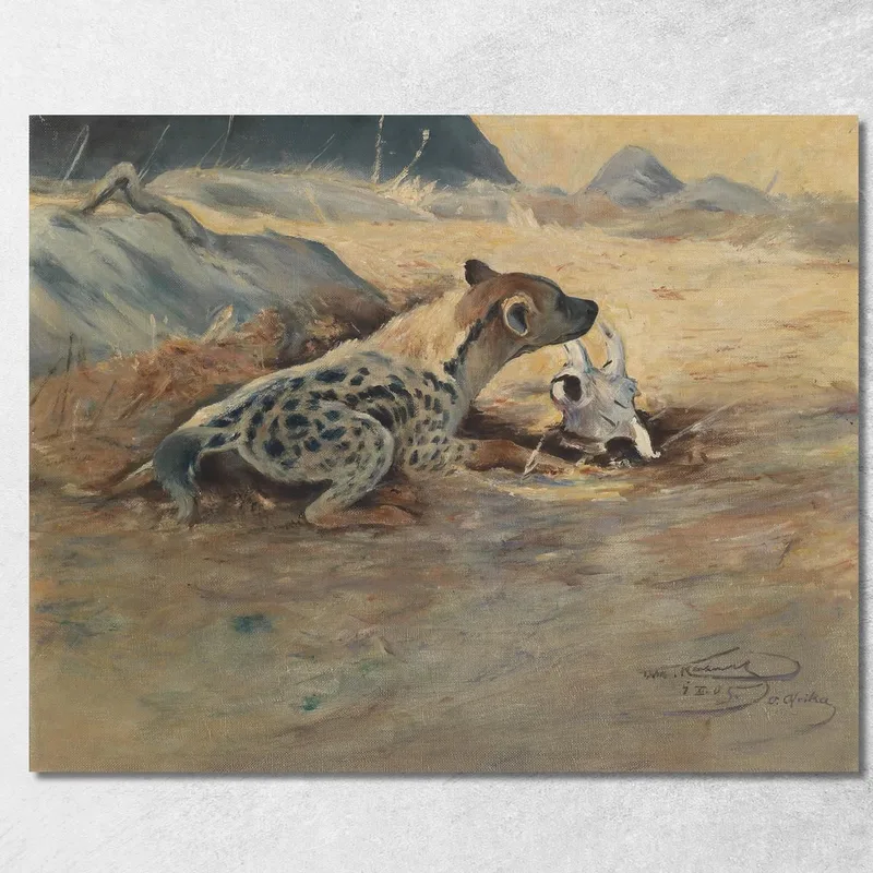 Iena A Caccia Wilhelm Kuhnert quadro stampa su tela