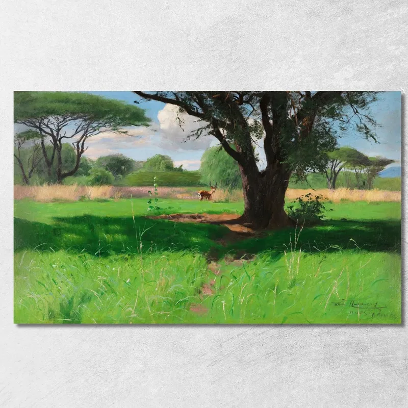 Nella Savana Dell'Africa Orientale Wilhelm Kuhnert quadro stampa su tela