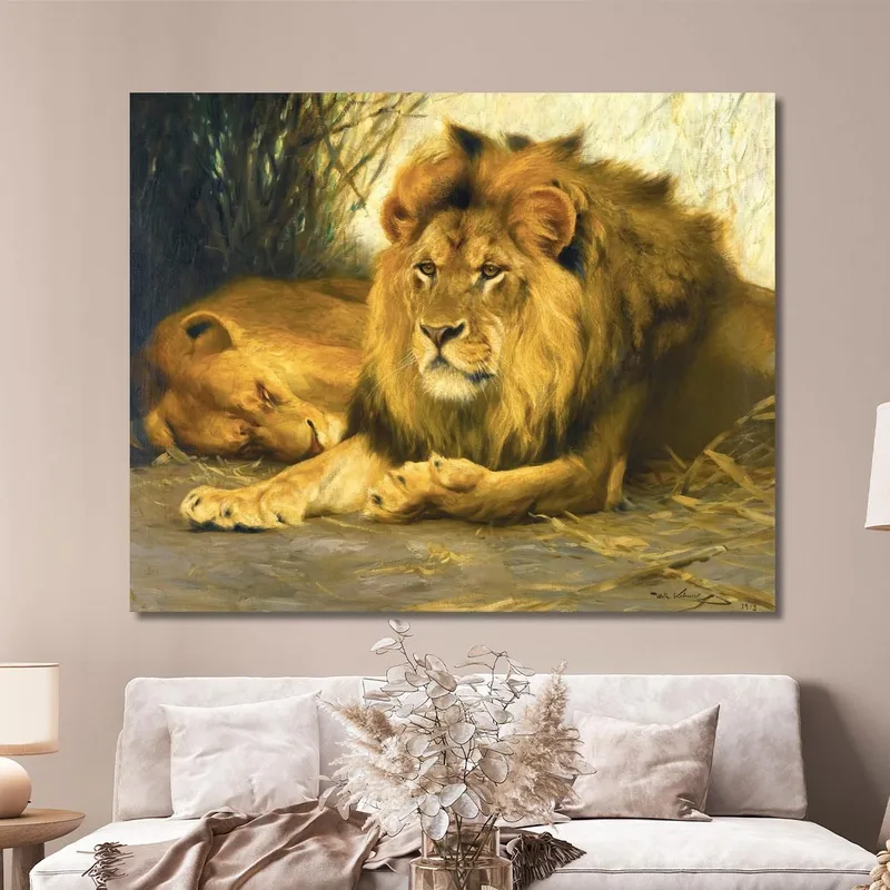 Resting Lions Wilhelm Kuhnert