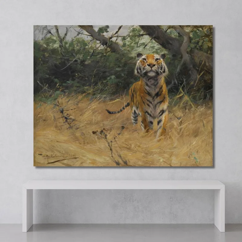 Tiger On The Watch Wilhelm Kuhnert