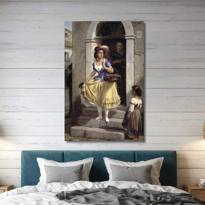 Una Mujer Italiana Camino Al Carnaval Wilhelm Marstrand