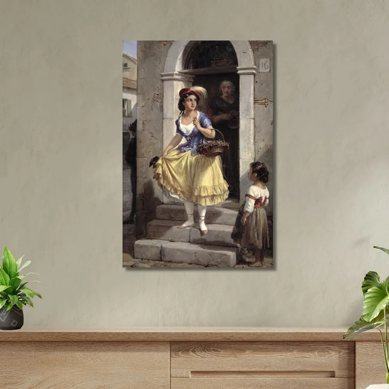 Una Mujer Italiana Camino Al Carnaval Wilhelm Marstrand