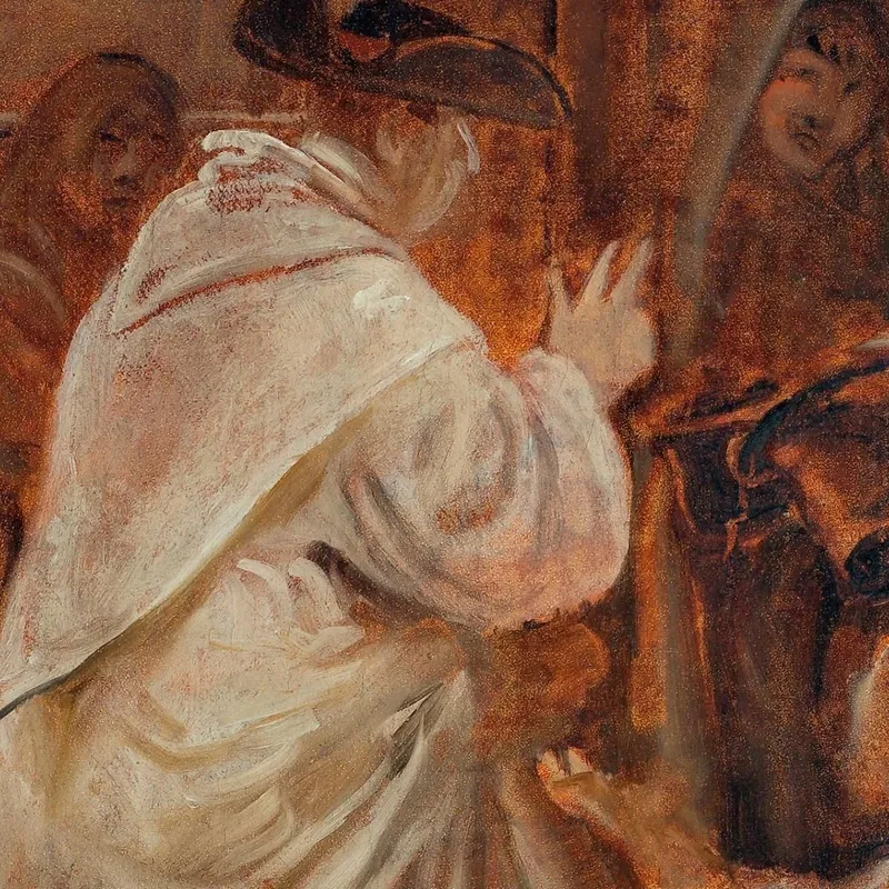 Cardenal Bendiciendo A Los Mendigos En Las Puertas De La Iglesia Wilhelm Marstrand