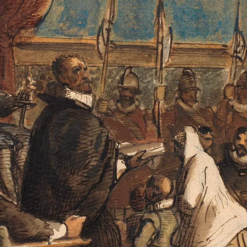 Chr. 4. Lader Bodlen Tage Ordenskaeden Og Svaerdet Fra Falskneren Christopher Rosenkrantz Wilhelm Marstrand