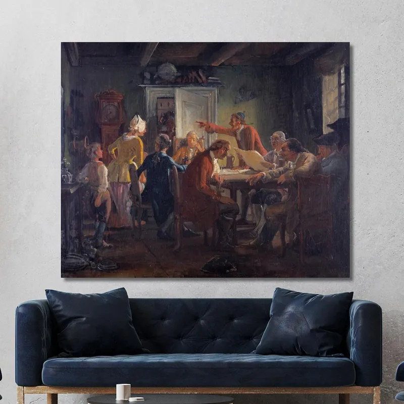 Collegium Politicum. De "El Político Tinker" De Ludvig Holberg Acto I Escena 2 Wilhelm Marstrand