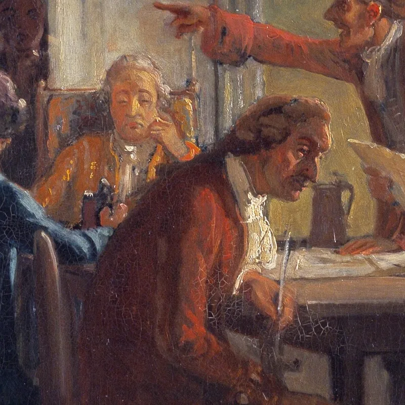 Collegium Politicum. De "El Político Tinker" De Ludvig Holberg Acto I Escena 2 Wilhelm Marstrand