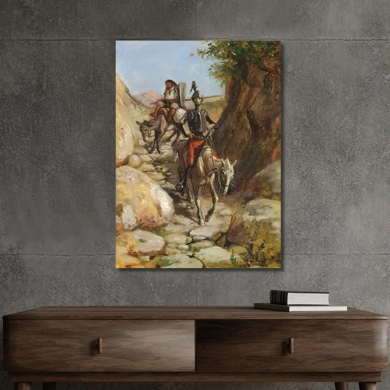 Don Quixote And Sancho Panza Coming Home From The Black Mountains Wilhelm Marstrand