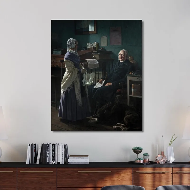 Doble Retrato Del Comerciante Christopher Friedenreich Hage Wilhelm Marstrand