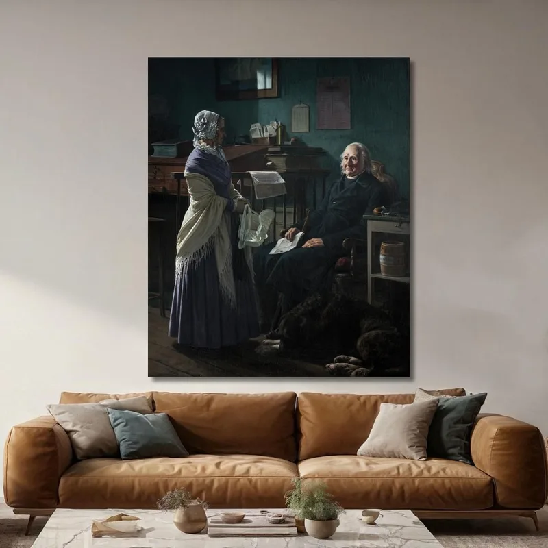 Doble Retrato Del Comerciante Christopher Friedenreich Hage Wilhelm Marstrand