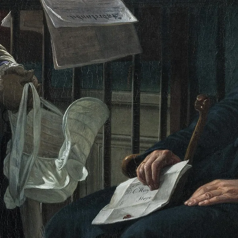 Doble Retrato Del Comerciante Christopher Friedenreich Hage Wilhelm Marstrand