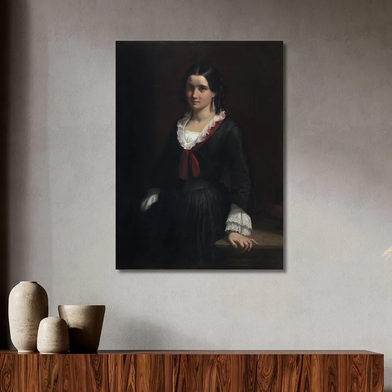 Porträt Von Fräulein Vilhelmine "Ville" Hage Später Frau Heise Wilhelm Marstrand
