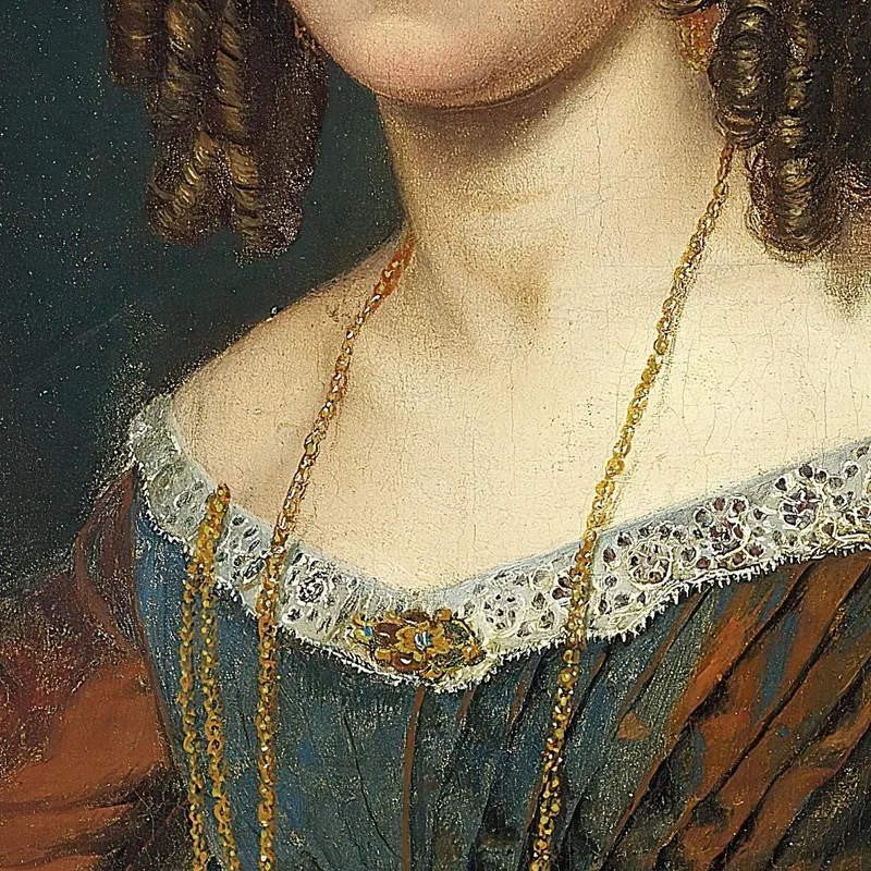 Retrato De Una Joven Con Rizos En Espiral Wilhelm Marstrand