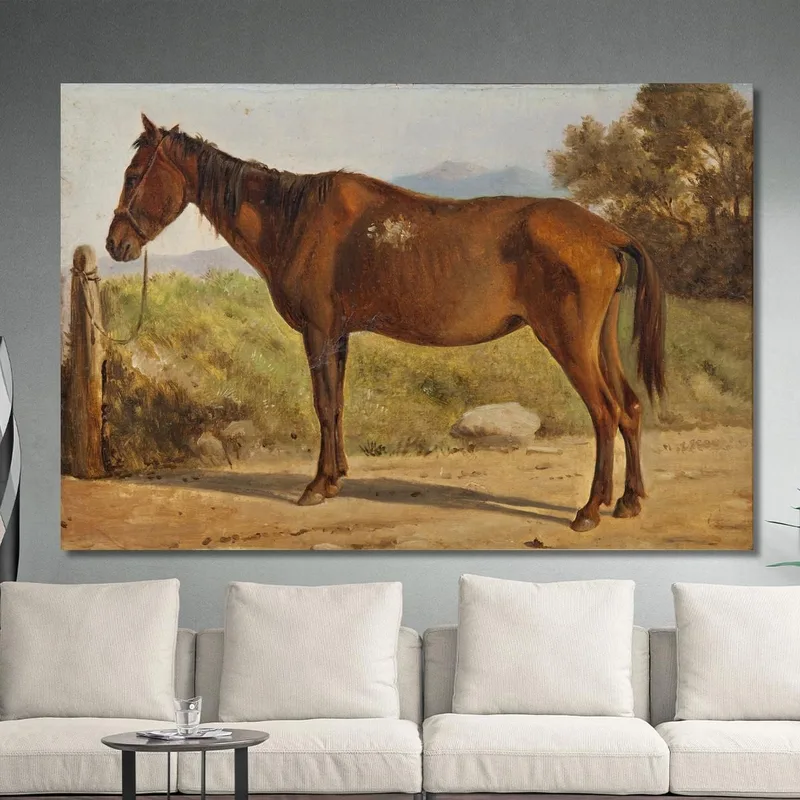 Rosinante. Étude D'Un Vieux Cheval Debout Wilhelm Marstrand