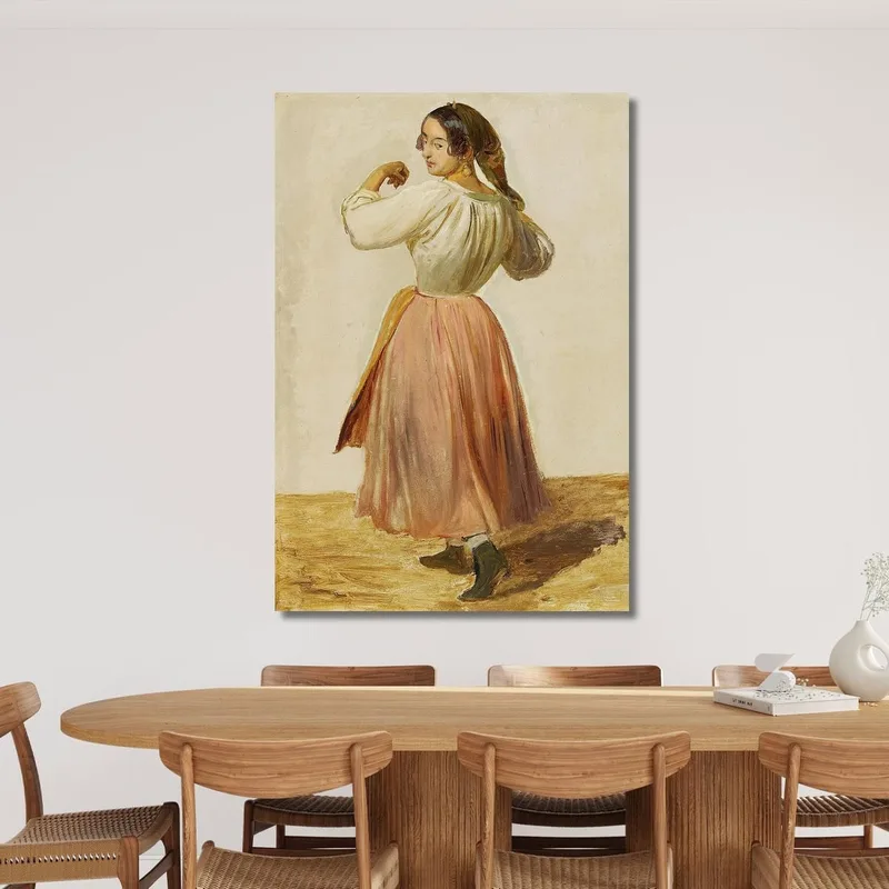 Estudio De Una Italiana Bailando Wilhelm Marstrand