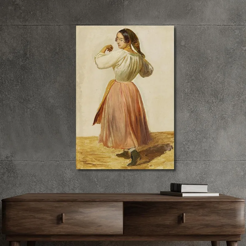 Estudio De Una Italiana Bailando Wilhelm Marstrand