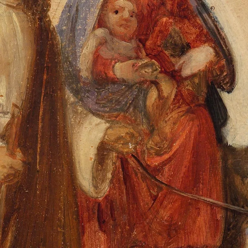 La Sagrada Familia En Fuga. Boceto Wilhelm Marstrand