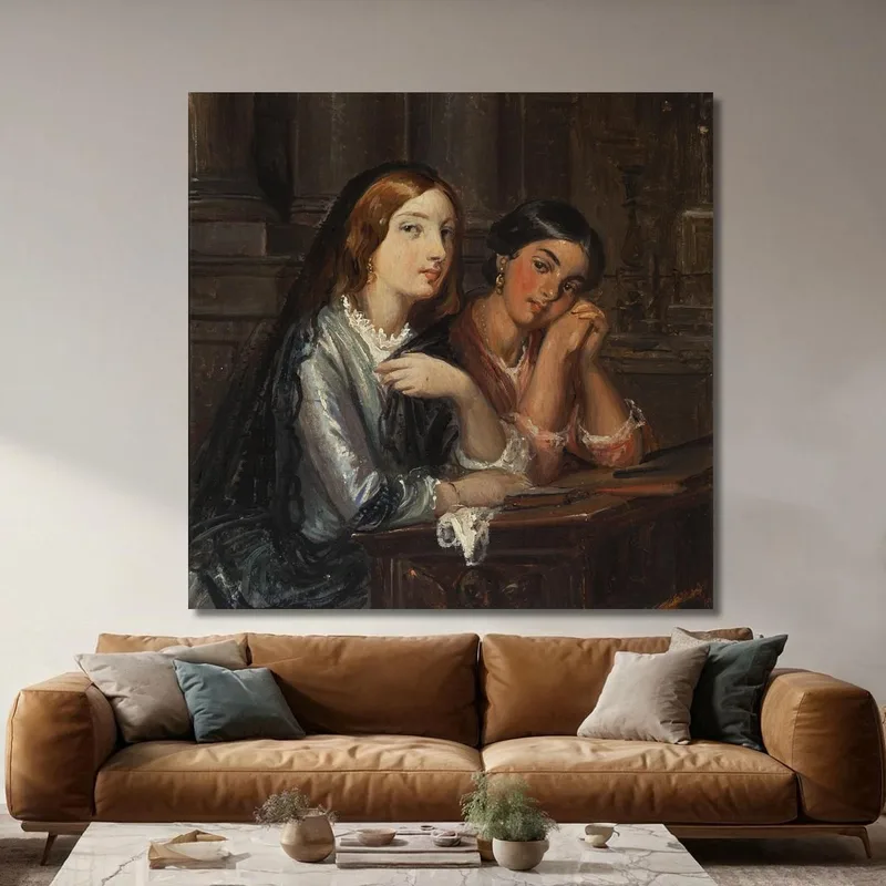 Mujeres Venecianas En Una Iglesia Wilhelm Marstrand