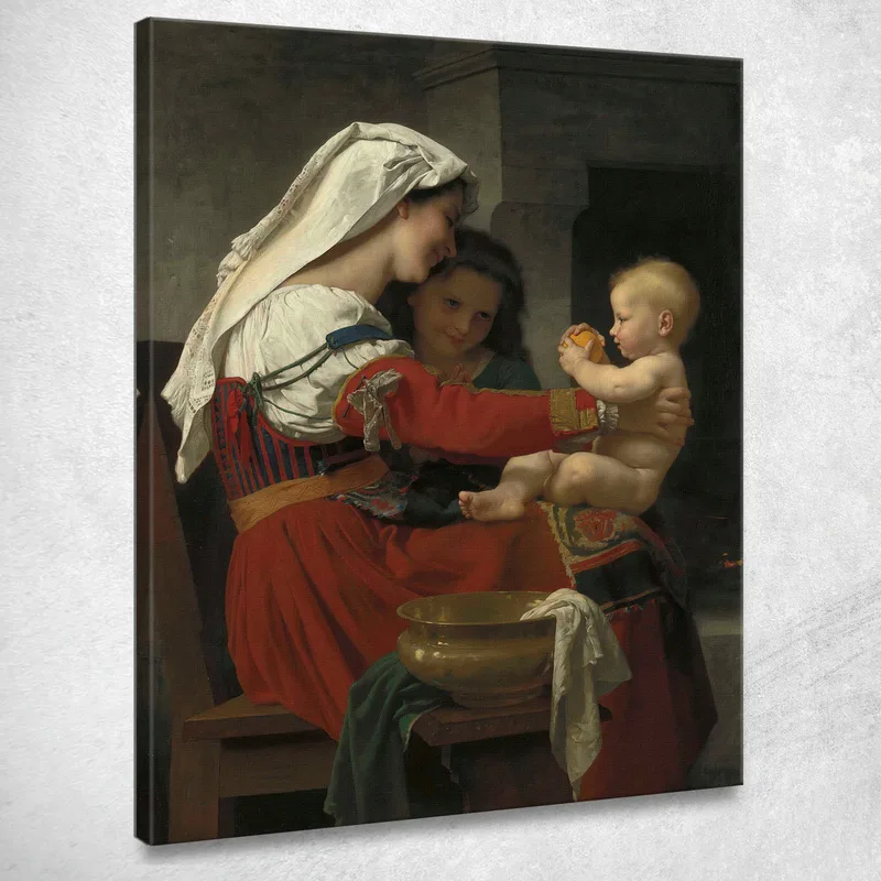 Admiración Materna En El Baño William Bouguereau cuadro en lienzo