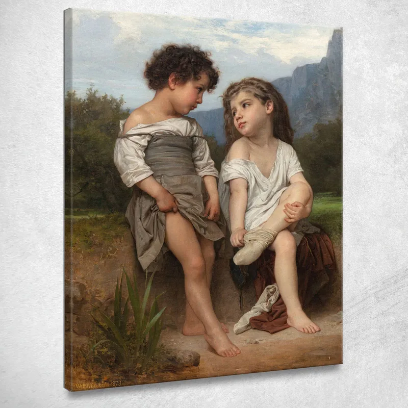 Por La Corriente William Bouguereau cuadro en lienzo