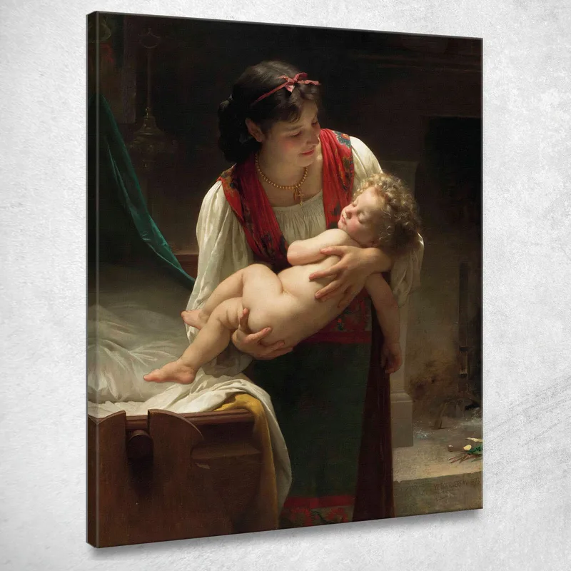 Canción De Cuna A La Hora De Dormir William Bouguereau cuadro en lienzo