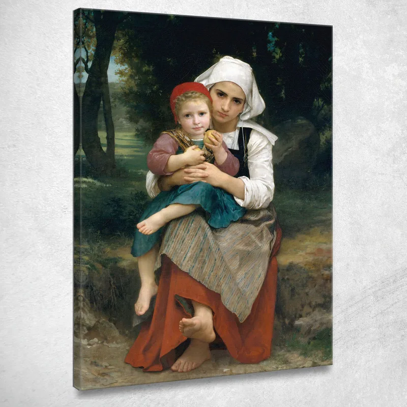 Hermano Y Hermana Bretones William Bouguereau cuadro en lienzo