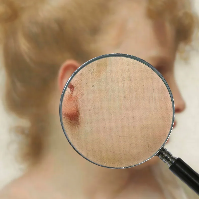 Head Study Of Little Girl Face In Profile William Bouguereau