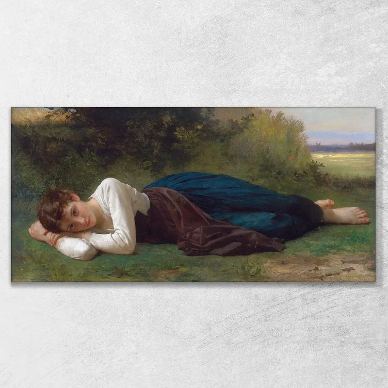 Descansando Joven Acostada William Bouguereau