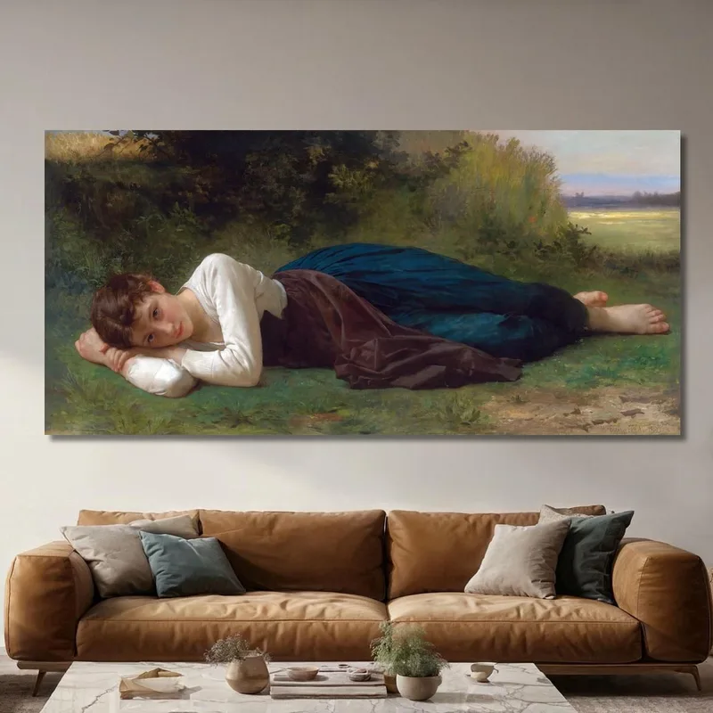 Descansando Joven Acostada William Bouguereau