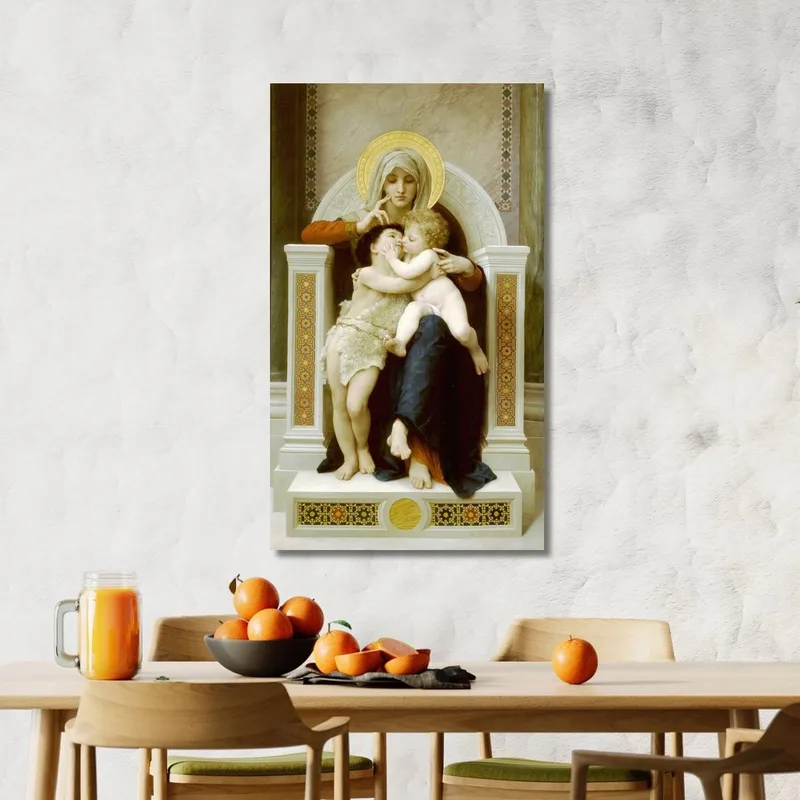 Madonna With Child And John The Baptist William Bouguereau