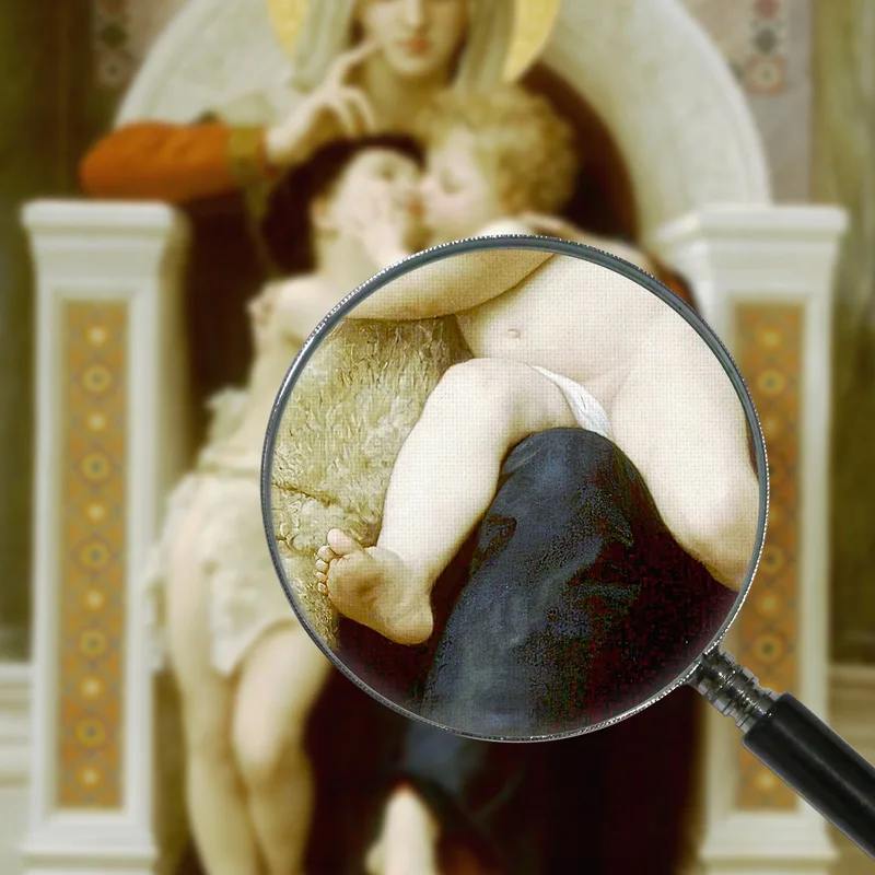Madonna With Child And John The Baptist William Bouguereau