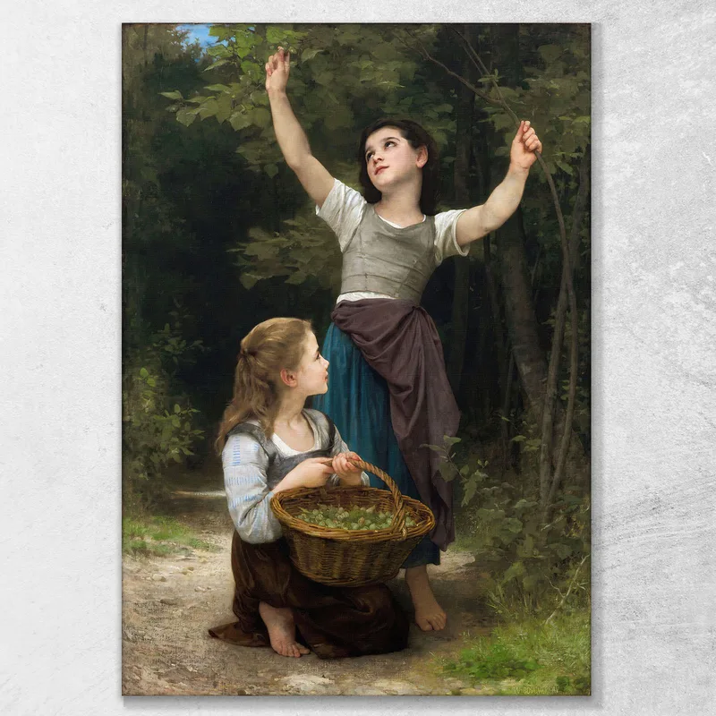 Cosecha De Avellanas William Bouguereau