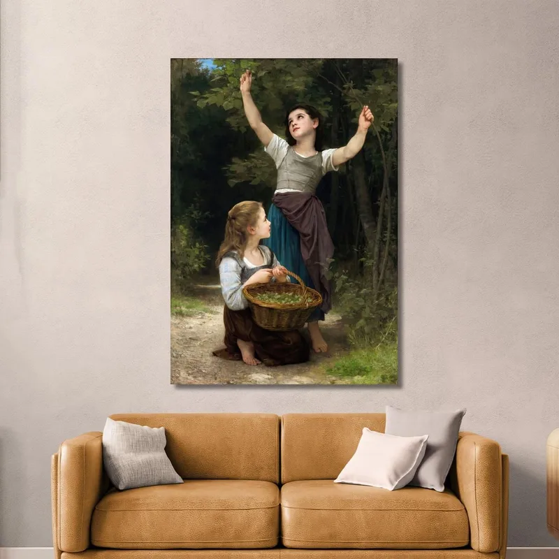 Cosecha De Avellanas William Bouguereau