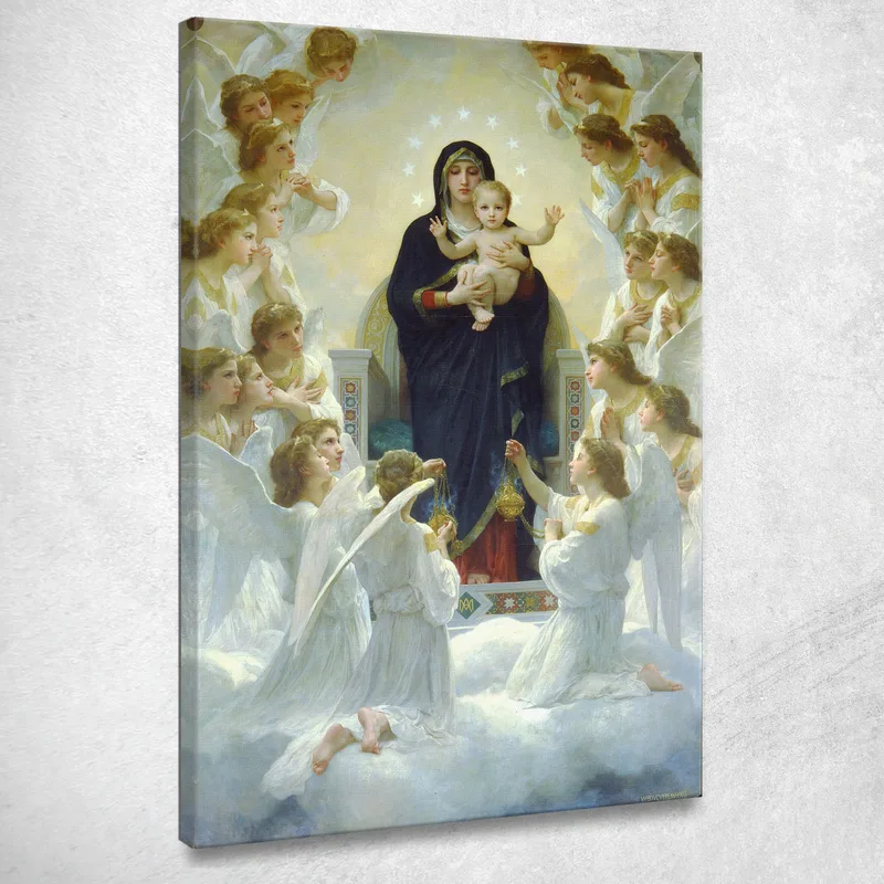 La Vergine Con Gli Angeli William Bouguereau quadro stampa su tela