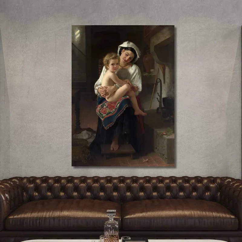 Madre Joven Mirando A Su Hijo William Bouguereau