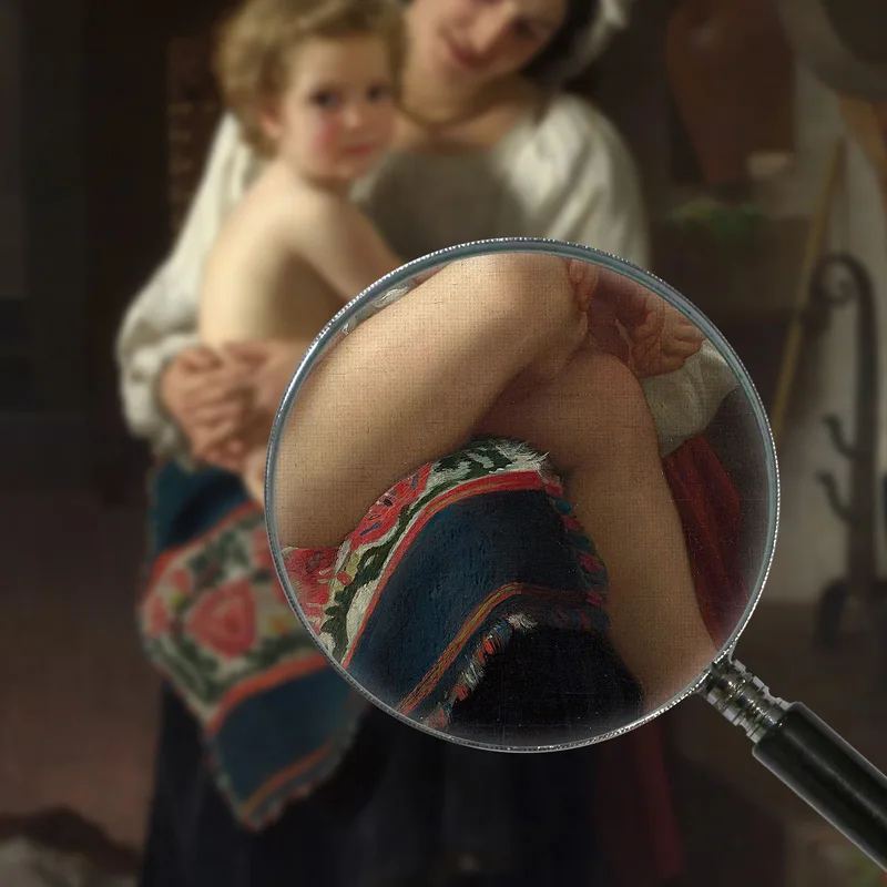 Madre Joven Mirando A Su Hijo William Bouguereau