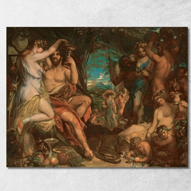 Una Festa Baccanale William Etty quadro stampa su tela