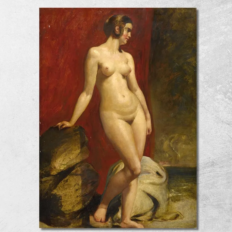 Uno Studio Di Un Nudo Femminile In Piedi William Etty quadro stampa su tela