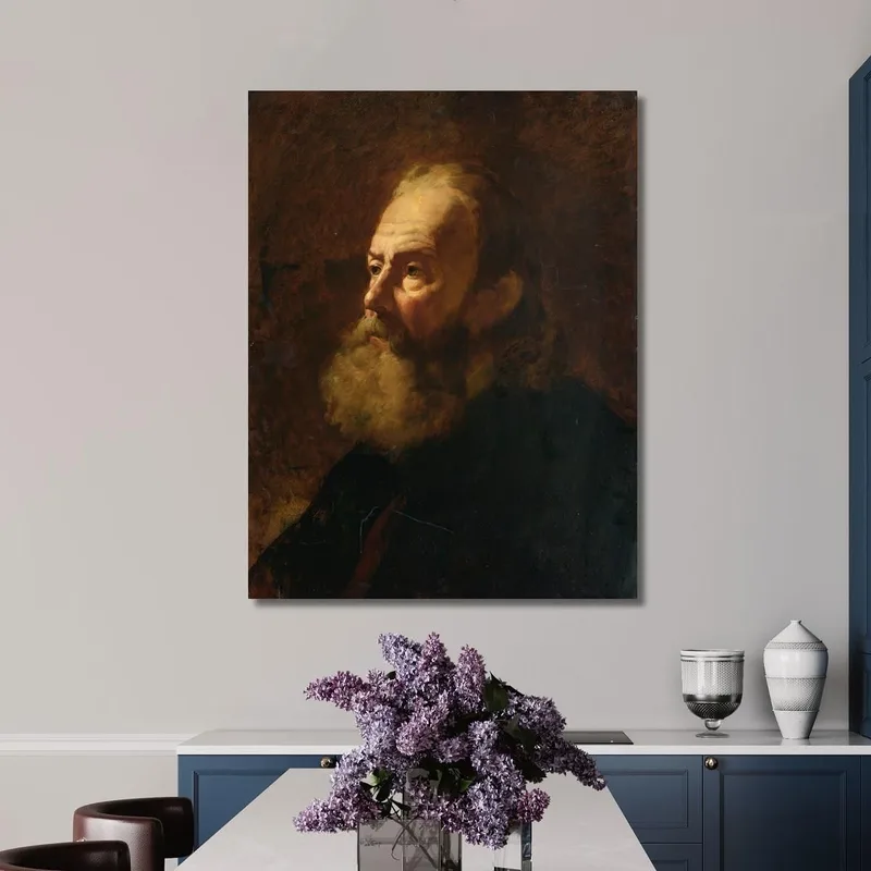 Portrait D'Un Homme Barbu En Buste William Etty