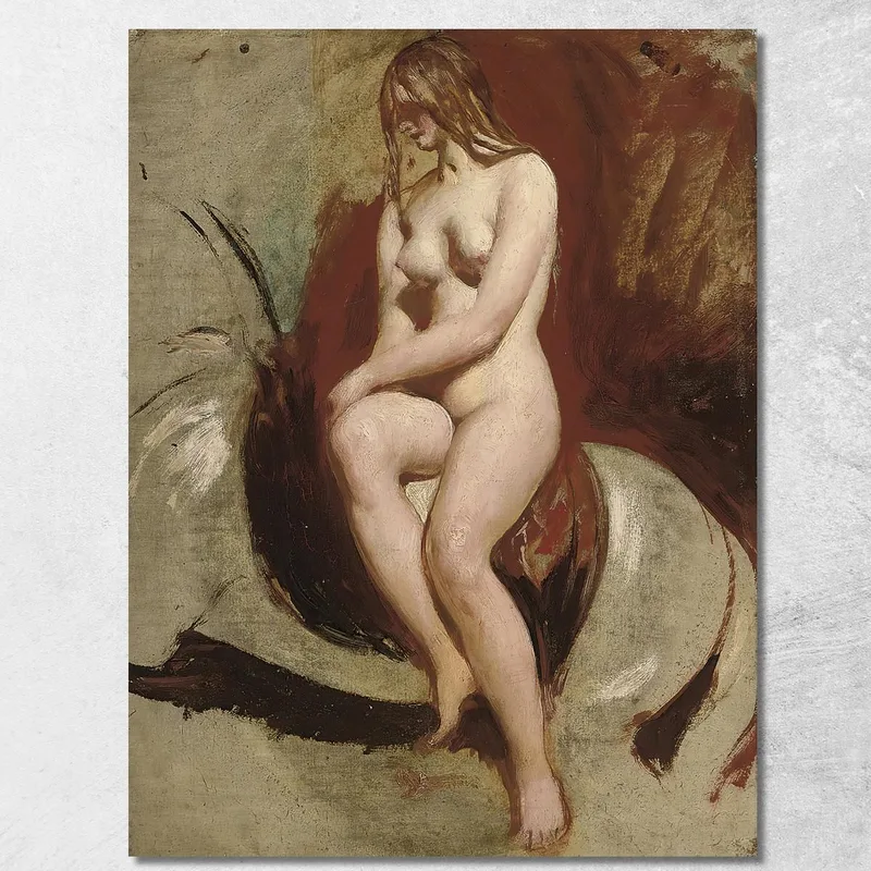 Nudo Femminile Seduto 2 William Etty quadro stampa su tela