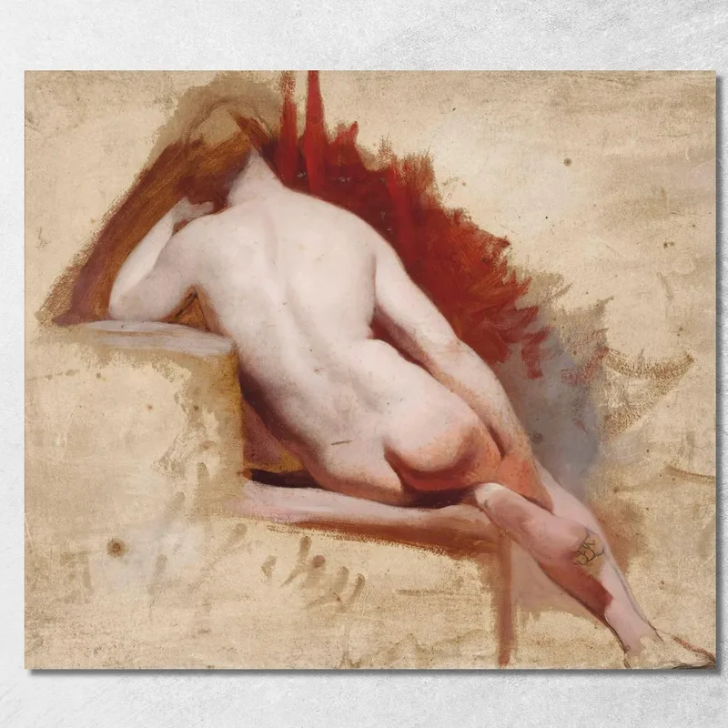 Studio Di Nudo Femminile Seduto William Etty quadro stampa su tela