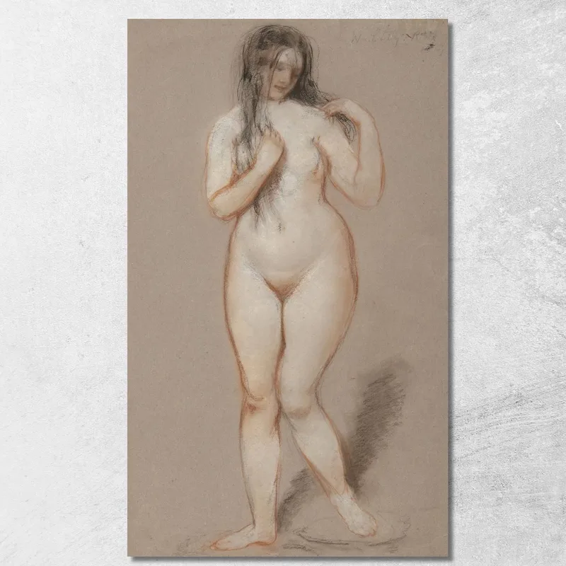Nudo Femminile In Piedi William Etty quadro stampa su tela