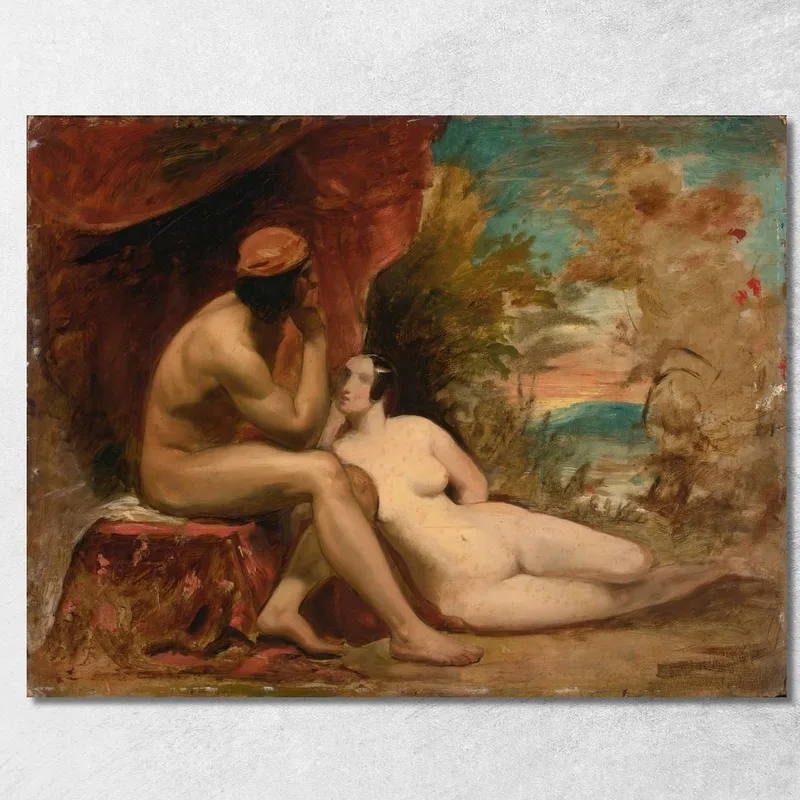Studio Per Una Famiglia Delle Foreste William Etty quadro stampa su tela